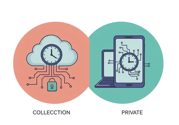 Privasi digital dengan jam dalam talian, pengumpulan data vs keselamatan