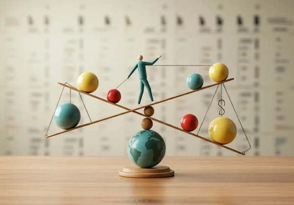 Person balancing work, life, and productivity with ease