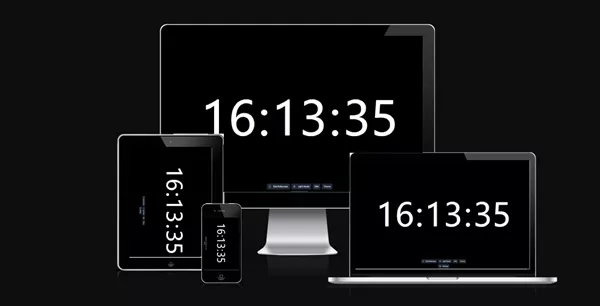 Time Screen on desktop, laptop, and mobile