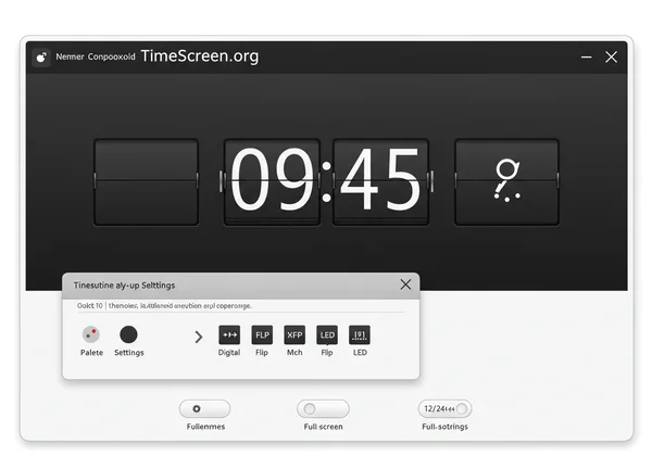 TimeScreen.orgインターフェースに時計のカスタマイズ設定が表示されています。