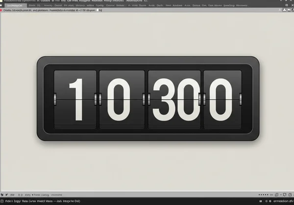 Retro flip clock displaying time on a digital screen